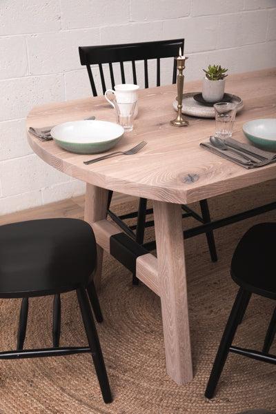 Oak solid wood dining table 