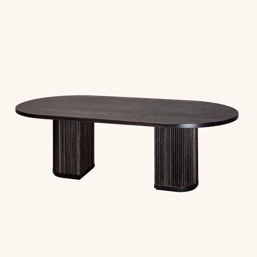 Pedestal dining table wood