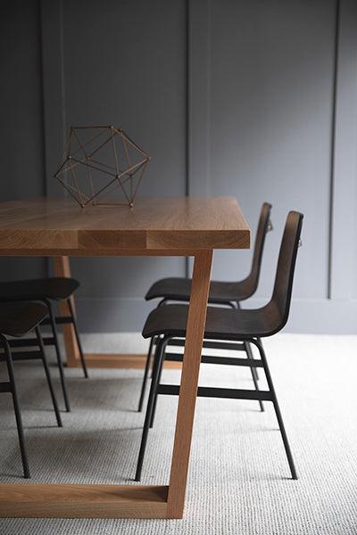contemporary solid wood dining table